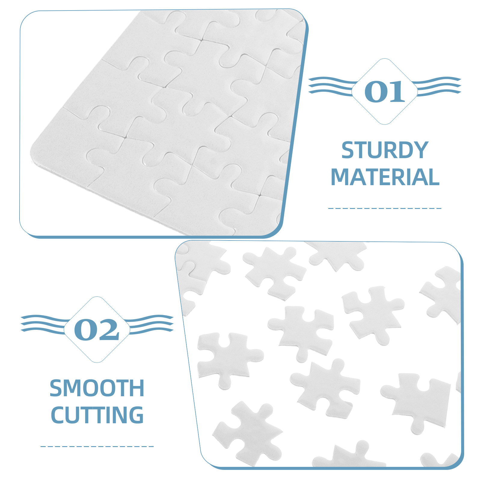 4 arkusze pustych puzzli do su – Puzzle Blank White recenzja i cena